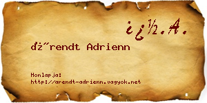 Árendt Adrienn névjegykártya